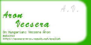 aron vecsera business card